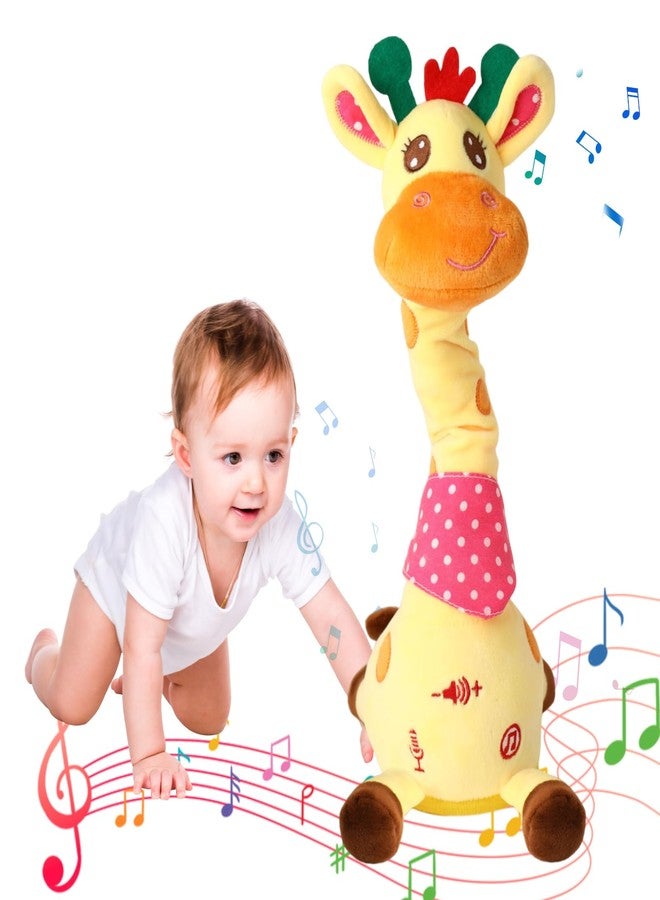 JISON21 Dancing Talking Giraffe Plush Toy, Funny Singing Recording & Repeating Musical Giraffe, Unique Valentine's Day Gift for Girlfriend Boyfriend, Interactive Fun for Baby Toddlers Kids(Yellow) - Image 1